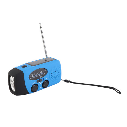 Kurbel-Solar-Notfallradio 2000mAh AM/FM inkl. Taschenlampe 1