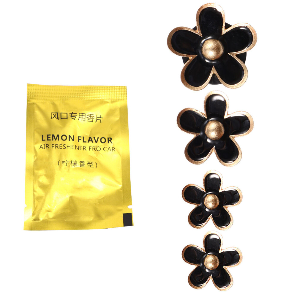 4Pcs Flower Shaped Metal Aromatherapy Diffuser For Car Decor 3013473864496