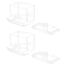 2Stk Baumwollstäbchen Organizer Box Aus