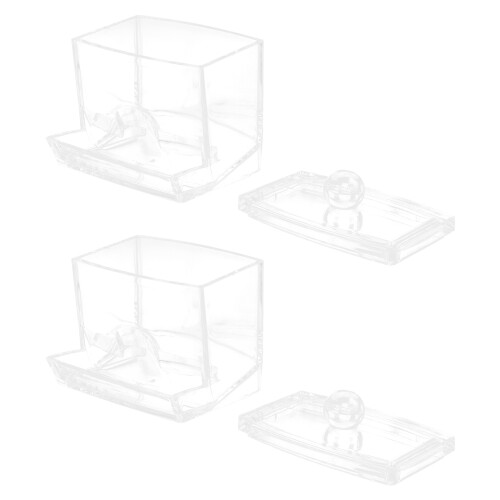 2Stk Baumwollstäbchen Organizer Box Aus
