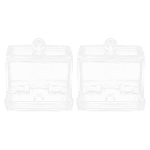 2Stk Baumwollstäbchen Organizer Box Aus 1