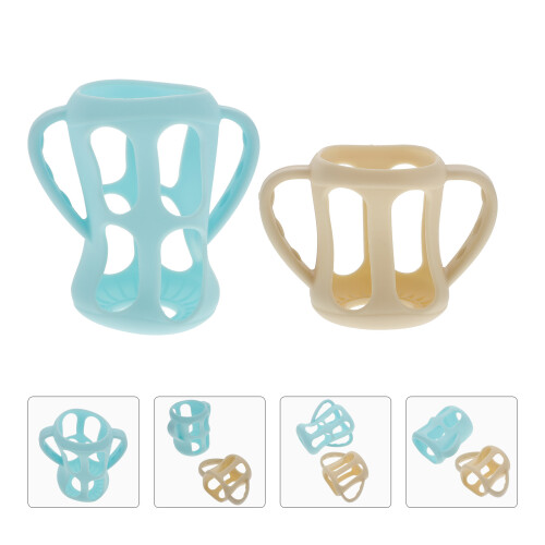 2pcs baby bottle covers nursing anti-fall sleeves assorted colors 2