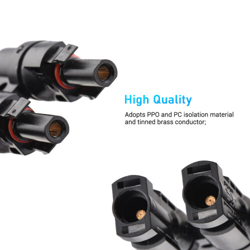 Solar T-Connector 2-Way IP67 Waterproof 14-10AWG