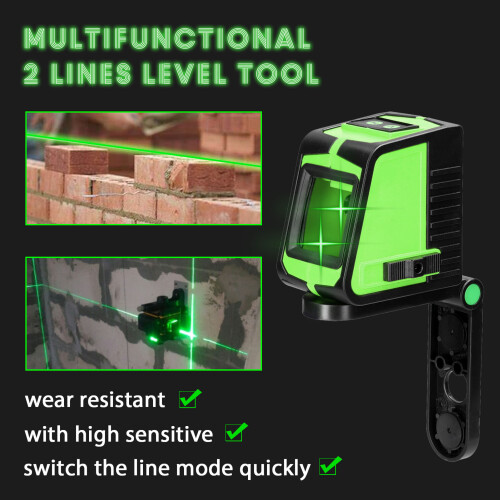 Multifunktions-Laserwaage 2 Linien Selbstnivellierung Alarm