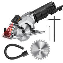 Mini Circular Saw 4.8A 4.5" Compact Laser Guide Wood Tile Plastic