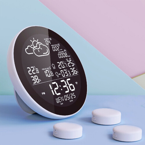 Tuya WLAN Smart-Wetterstation 3 Sensoren Großbild 1