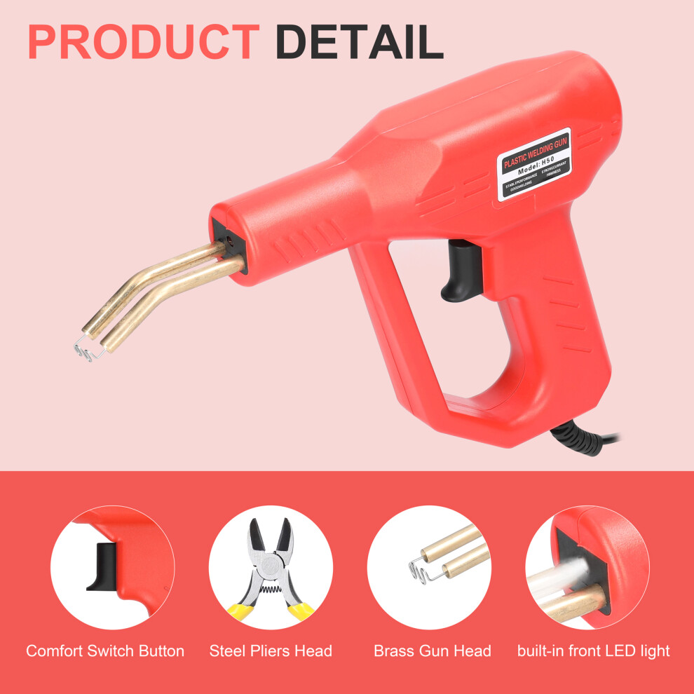 50W Portable Plastic Welding Machine Panel Crack Repair 4 Boxes Staple 610830845728