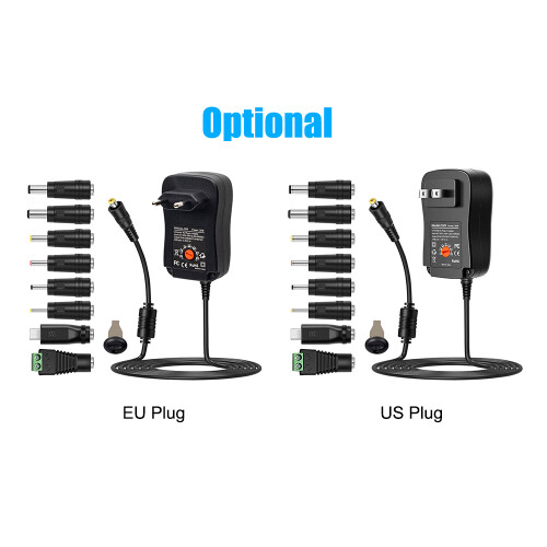 30W Universal AC/DC Adapter 5V 2.1A USB 3-12V mit 8 Tips 2