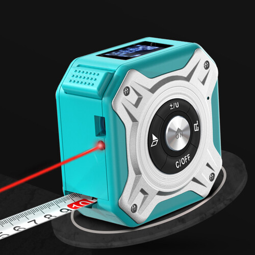 3 in 1 Laser Tape Measure 16Ft/131Ft Rechargeable Data Storage 2