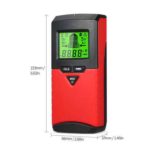 Handheld 2-in-1 Wall Stud Finder & Level Gauge