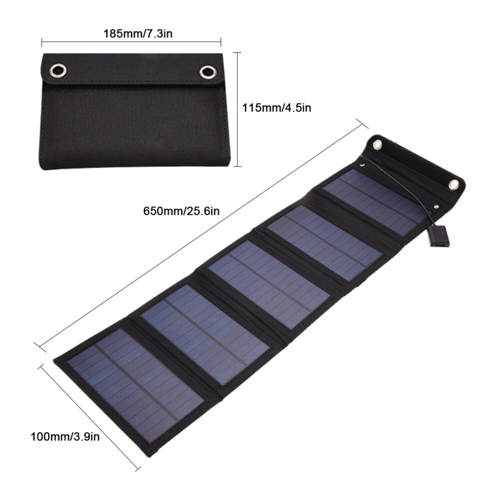 15W Monocrystalline Solar Panel Portable Usb Charger Folding 610830840389