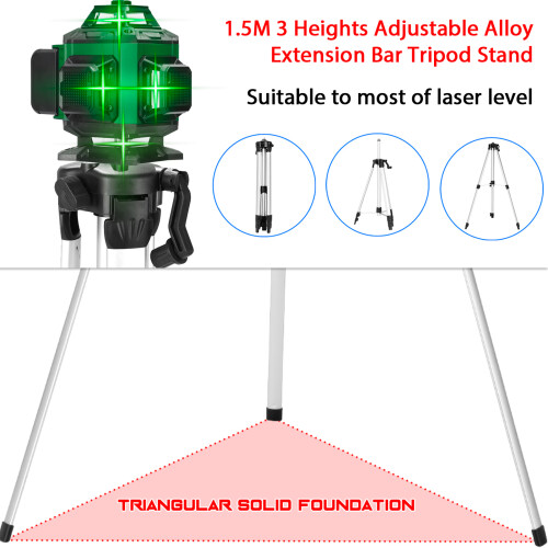 16 Green Lines Laser Level 3 Self-leveling Tool with Tripod 2