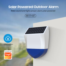 Solarbetriebener WLAN-Alarm IPX5 mit BT 5.0 & App