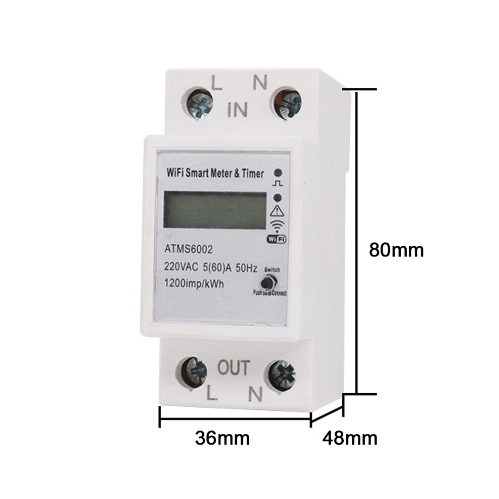 Tuya Wifi Smart Electric Meter Timer App Control No Manual Reading 610830837280
