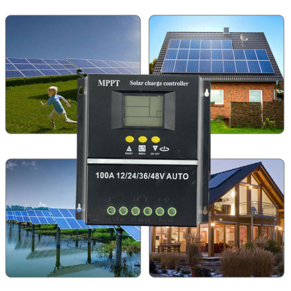 Solar Mppt Controller Lcd Voltage Auto Id Off-Grid Lithium Lead-Acid 610830837174