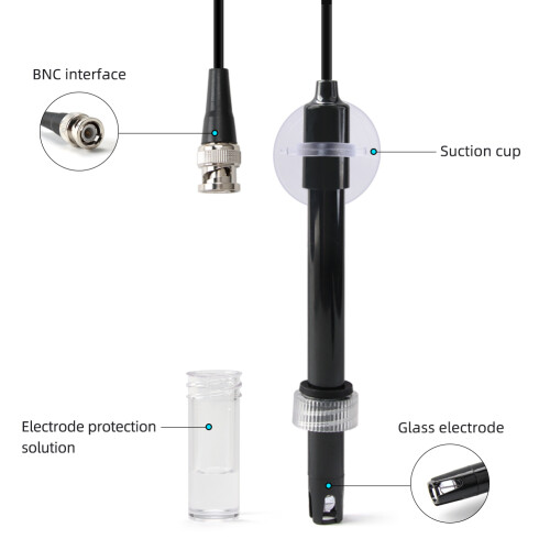 PH-Sonde für Aquarium/Hydroponik mit BNC-Anschluss