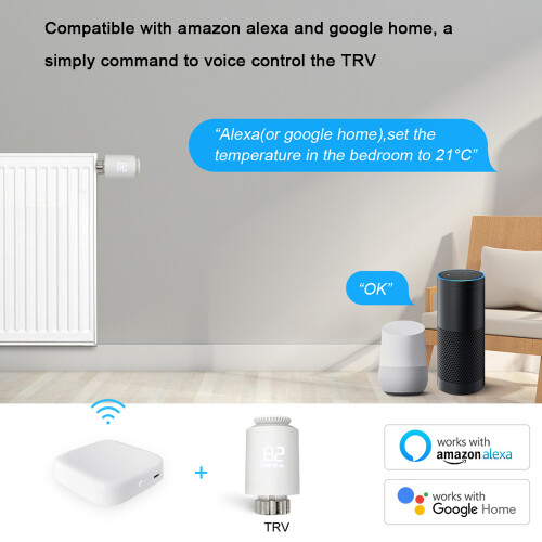 Tuya Zigbee Thermostatventil Smart App Alexa Steuerung 1