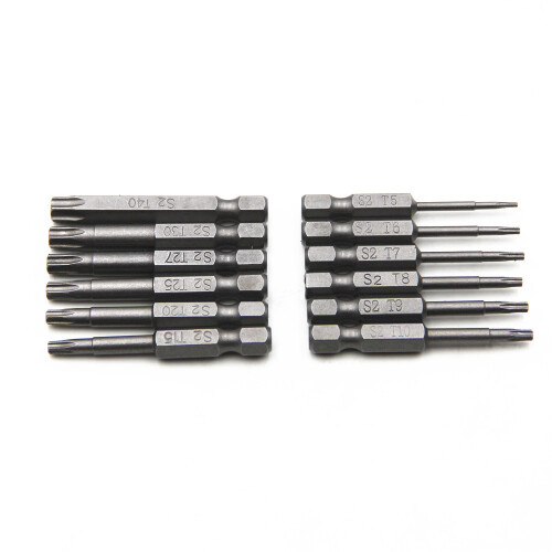 12-teiliges 1/4"-Bithalter-Set 50mm Stahlschrauberbits 2