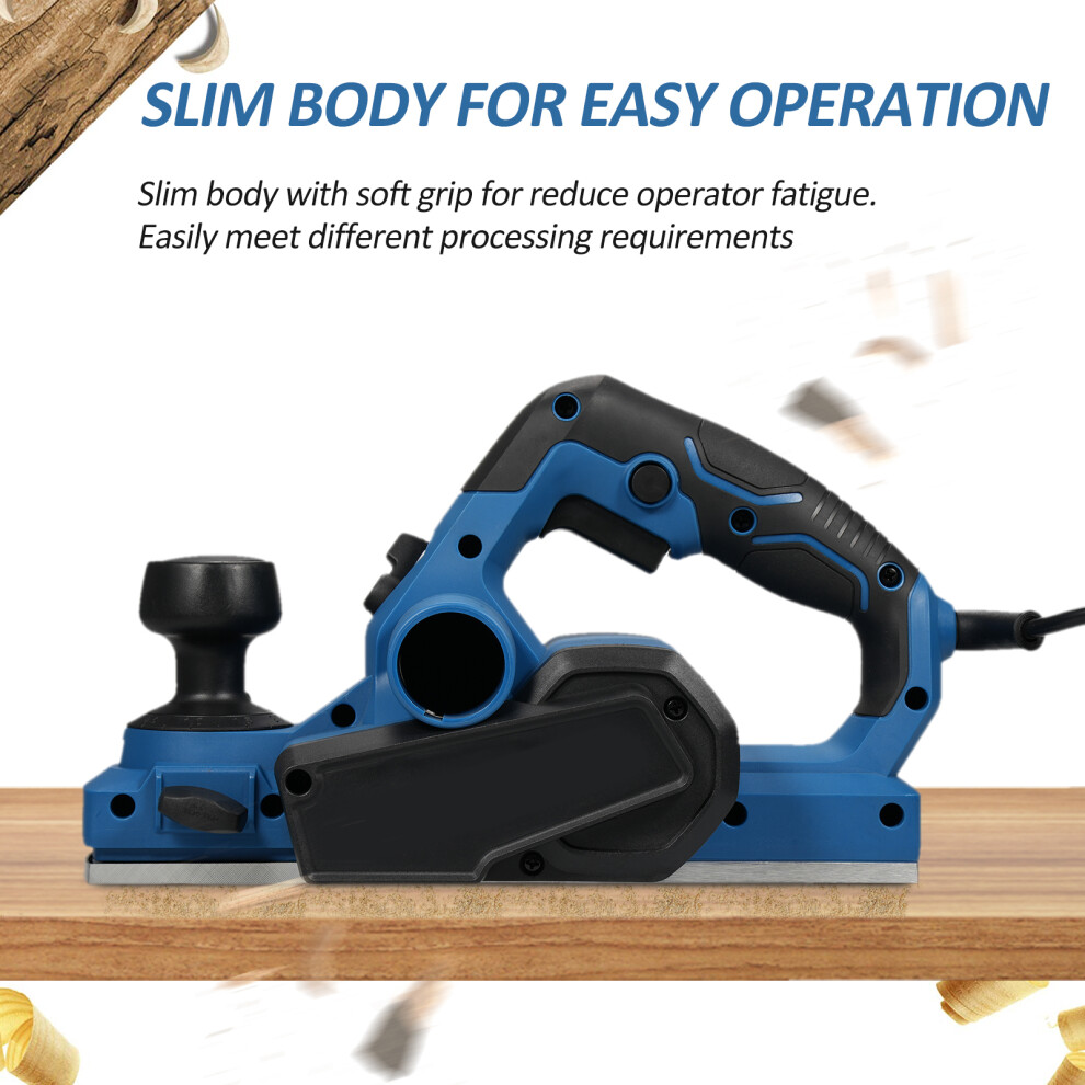 Electric Planer 6A 710W 17000Rpm 3.25" Width Dual Hss 220-240V 323163081076