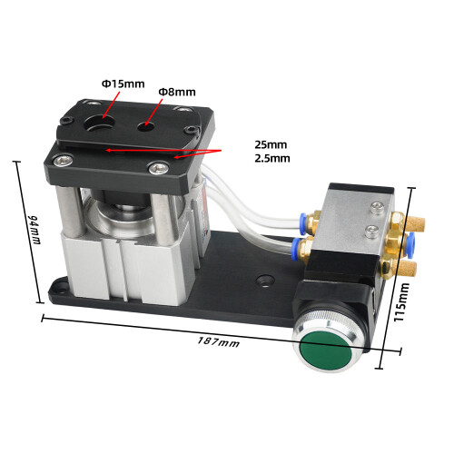 Pneumatic Banding Punching Machine Dual Hole Portable Puncher 2