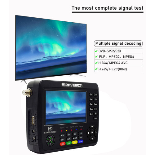 iBRAVEBOX V10 Max+ HD DVB-S2X Satellitenfinder LCD 1