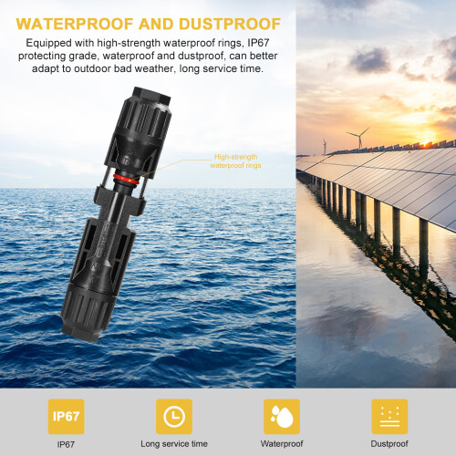 100 Paar Solarstecker IP67 wasserdicht PV 2.5/4/6mm² 2