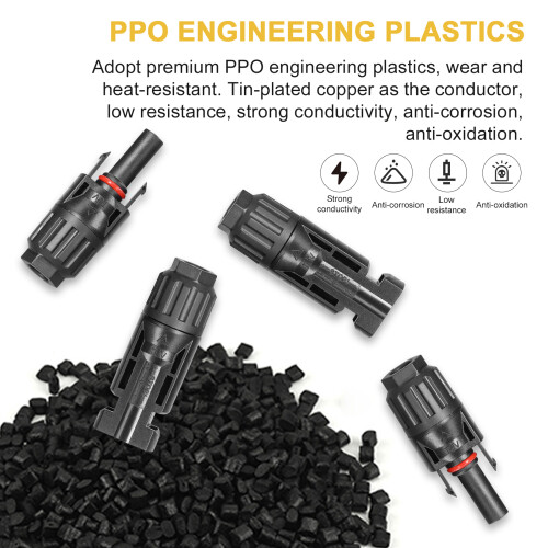 100 Paar Solarstecker IP67 wasserdicht PV 2.5/4/6mm² 1