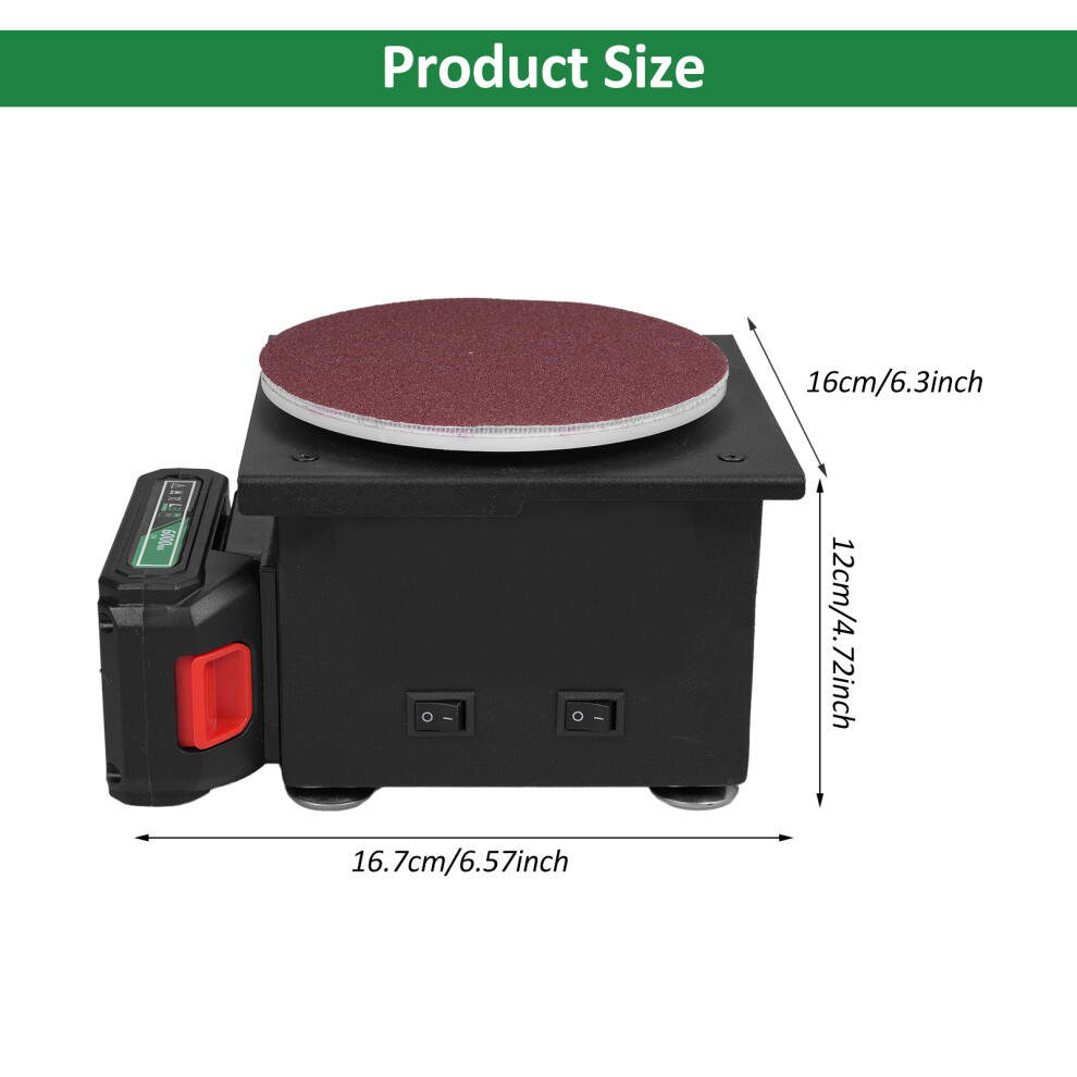 6000WA Battery 6" Mini Disc Sander 10 Sandpapers Metal Wood Stone DIY-image-OPC-PMCKSB6-NEW