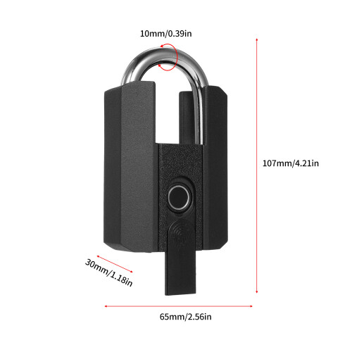 Heavy-Duty Smart Fingerprint Padlock APP Waterproof Rechargeable