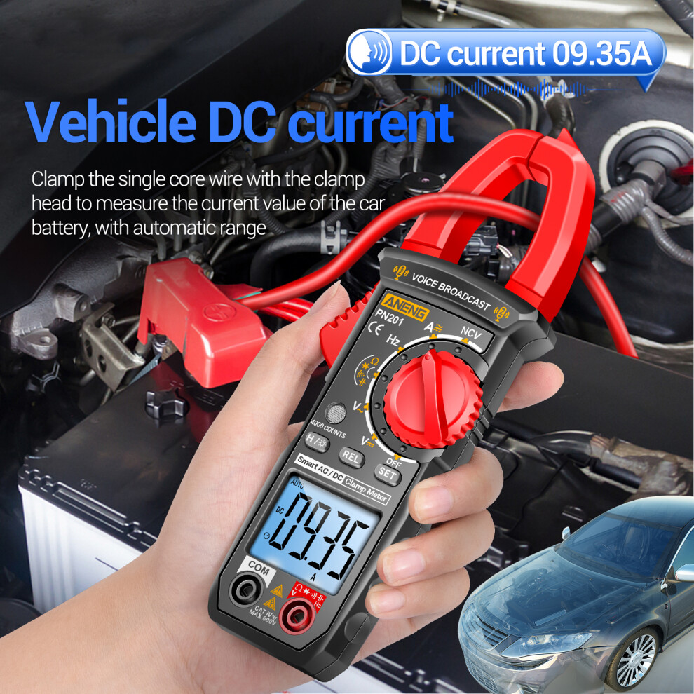 Aneng Pn201 Digital Clamp Meter 4000 Counts Ncv Amp Volt Ohm 323163311609