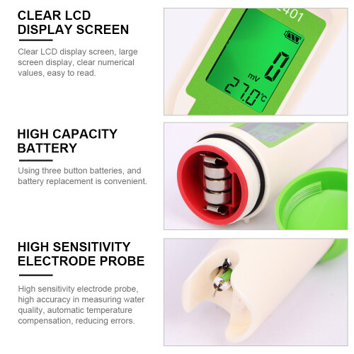 4-in-1 Chlor-Teststift Pool ORP H2 Temp