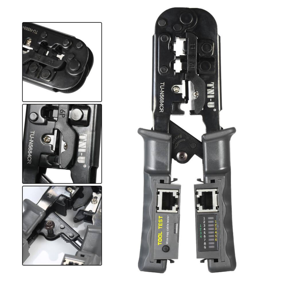 Tni-U Tu-N5684cr 2-In-1 Crimping & Testing Pliers For Rj11/Rj12/Rj45 610830953027