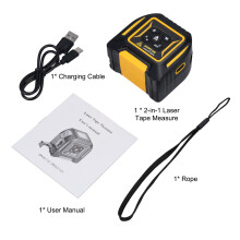 2-in-1 Laser-Maßband 5M, hohe Präzision, m/ft/in