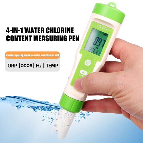 4-in-1 Chlor-Teststift Pool ORP H2 Temp 1