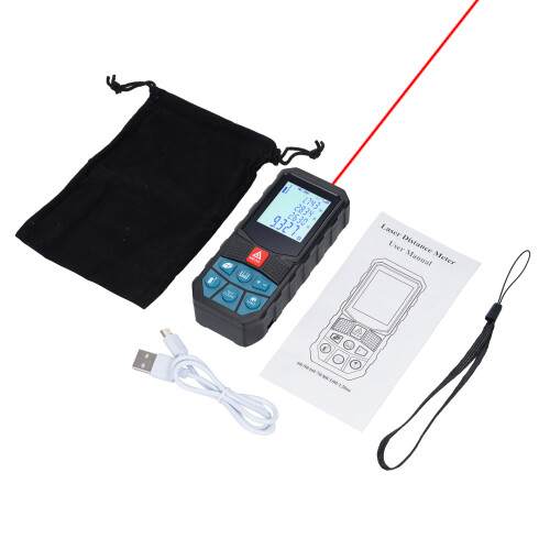 Laser-Entfernungsmesser mit Winkelsensor 1,5mm Genauigkeit und LCD 1