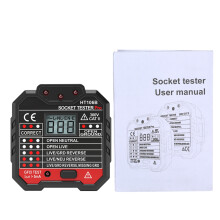 HABOTEST RCD-Steckdosenprüfer Automatische Drahtpolung LCD