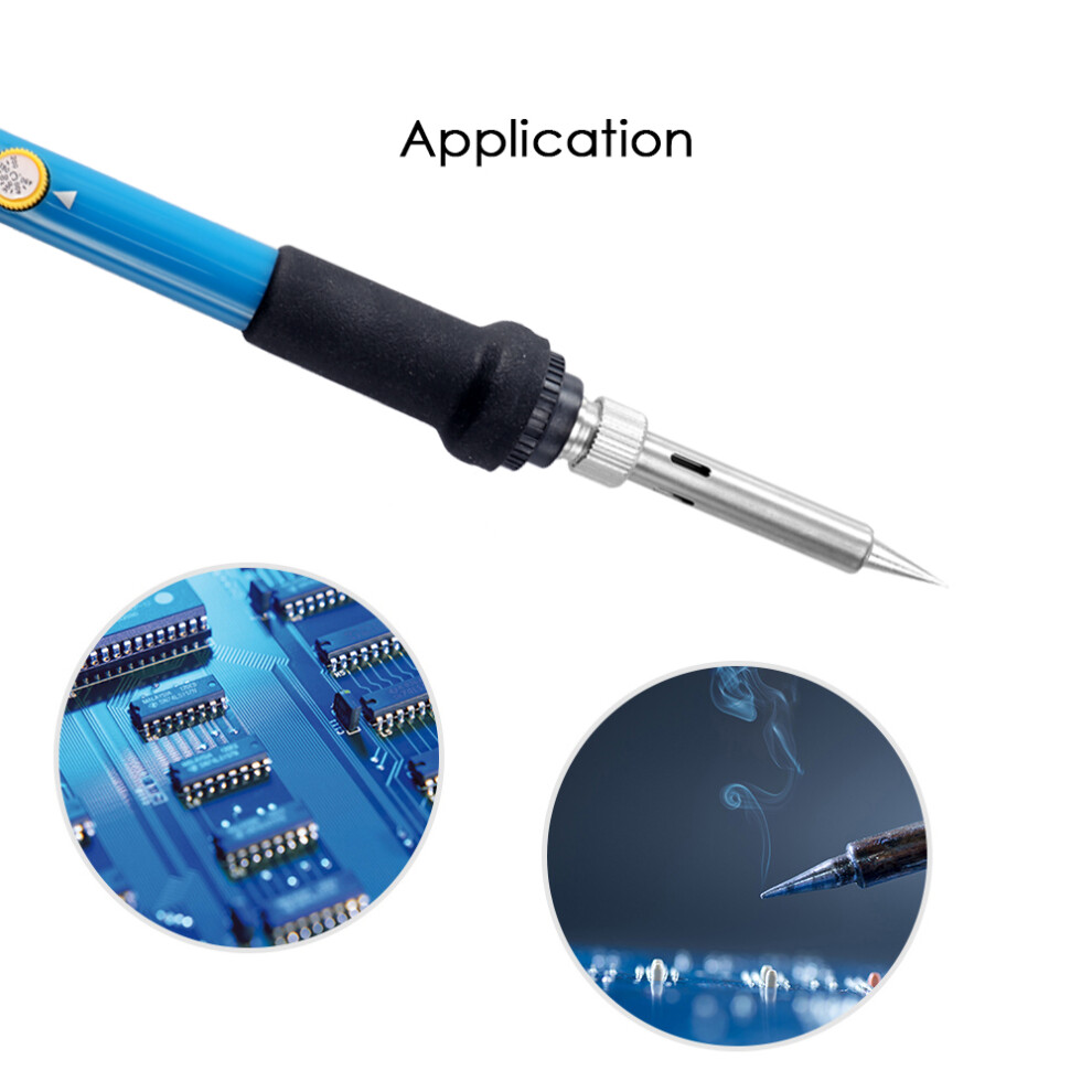 60W Adjustable Temp Soldering Iron + 5 Tips Set 610830952129