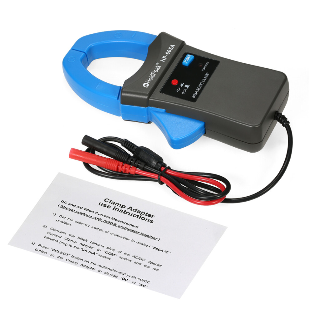 Holdpeak 600A Dc/Ac Current Clamp Adapter With Test Probes 610830951092