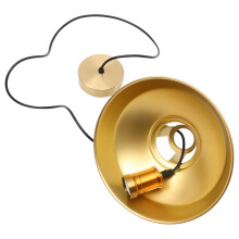 Gouden Hanglamp Met Industrieel Design Voor