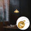 Gouden Hanglamp Met Industrieel Design Voor 5