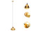 Gouden Hanglamp Met Industrieel Design Voor 3