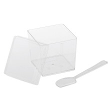 10 Juegos De 120 Ml Mini Vasos Para , Y Cucharas