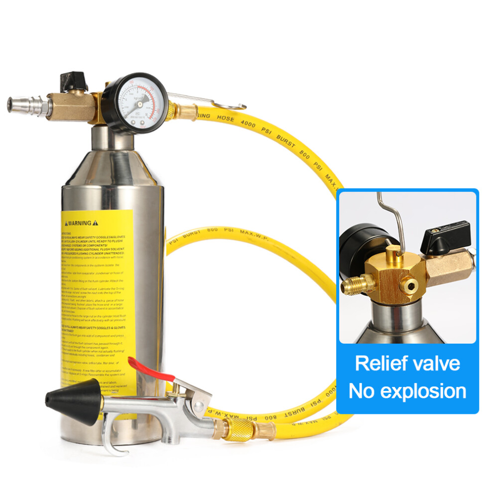 Vehicle Ac Pipe Cleaning Bottle Flush Canister Maintenance Tool Set 610830942601