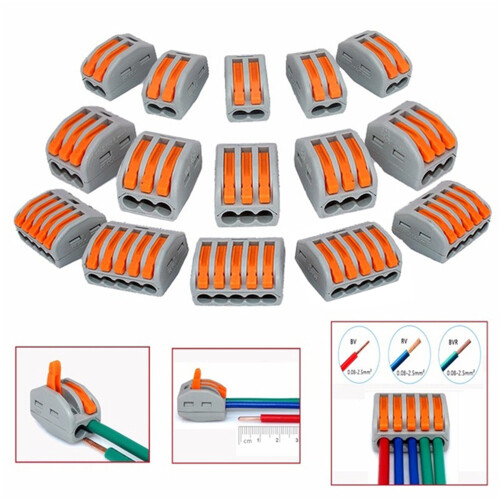 15pcs Flame Retardant Cable Connector Wire Universal Quick Terminals