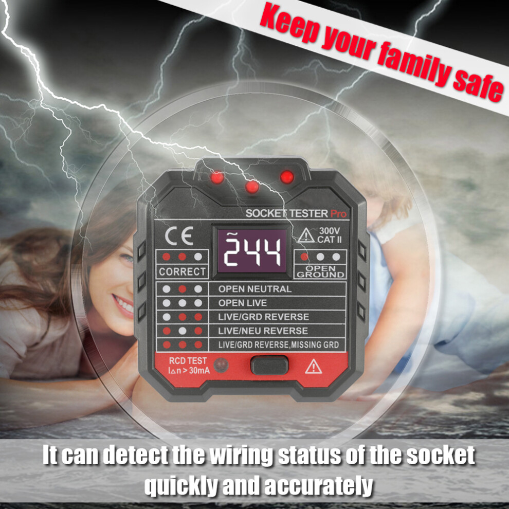 Kkmoon Kkm5 Digital Socket Detector Voltage Tester Wall Plug Finder 610830947316