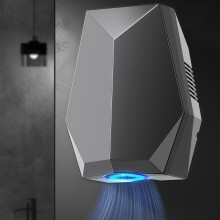 Wall-Mounted Hand Dryer Automatic Sensor Quiet Operation No-Drill Installation Slim Design Bathroom Home Kitchen Hotel