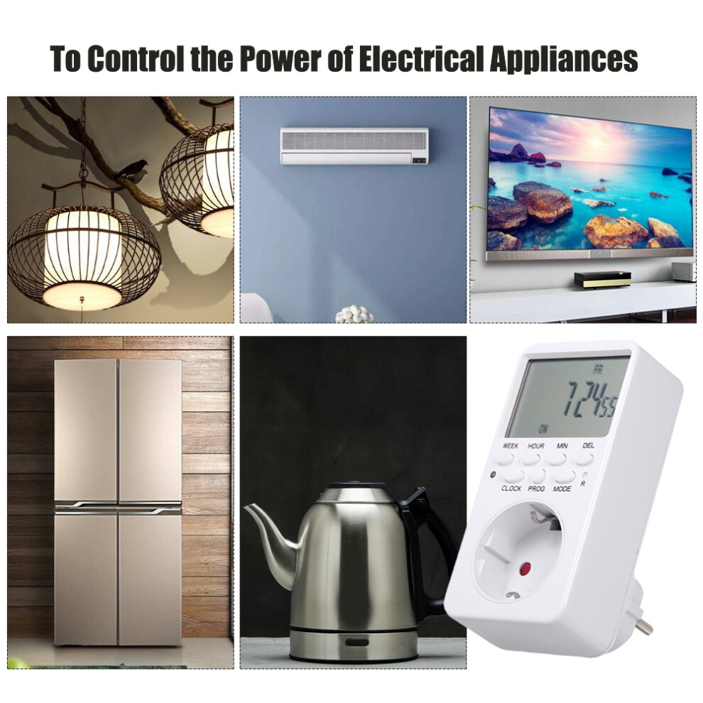 Digital Timer Switch Lcd Plug-In Programmable Energy Saving Timer 610830845384