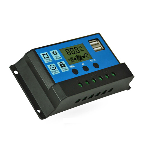 Solarregler 12V/24V Auto-Laderegler Dual-USB