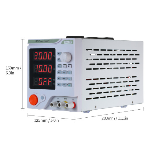 4-Digit LED DC Netzteil 0-30V 0-10A programmierbar 1