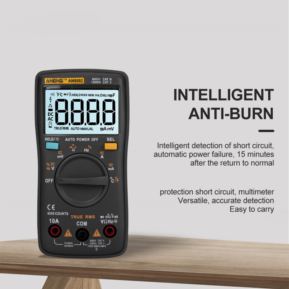 Aneng An8002 6000 True Rms Multimeter Ac/Dc Voltage Current Resistance 610830930370